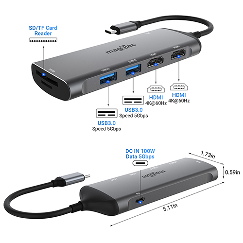 7-IN-1 USB C Docking Station - SHENZHEN BAIKERUI INDUSTRIAL CO.,LTD